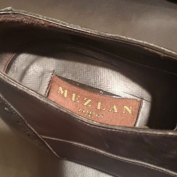 SOLD!!! MEZLAN Men's Black Leather Cap Toe Shoes - Size 13 - Picture 11 of 12